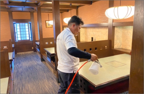 バスの清掃抗菌